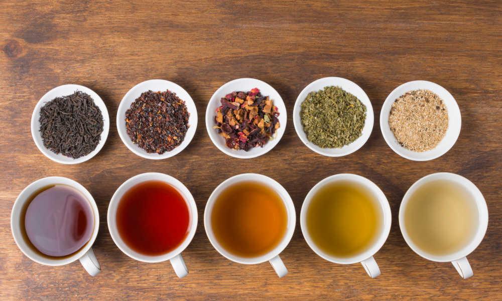 Different types of green teas